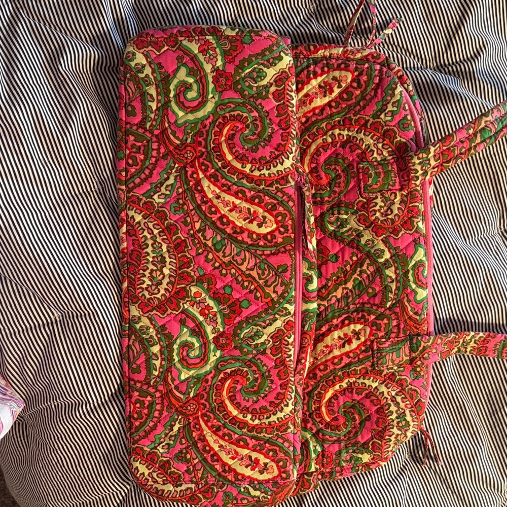 Vera Bradley Weekender Travel Bag - Vibrant Pink and Green